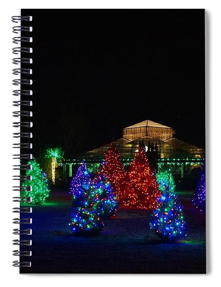  Spiral Notebook featuring the photograph Christmas Garden 7 by Rodney Lee Williams