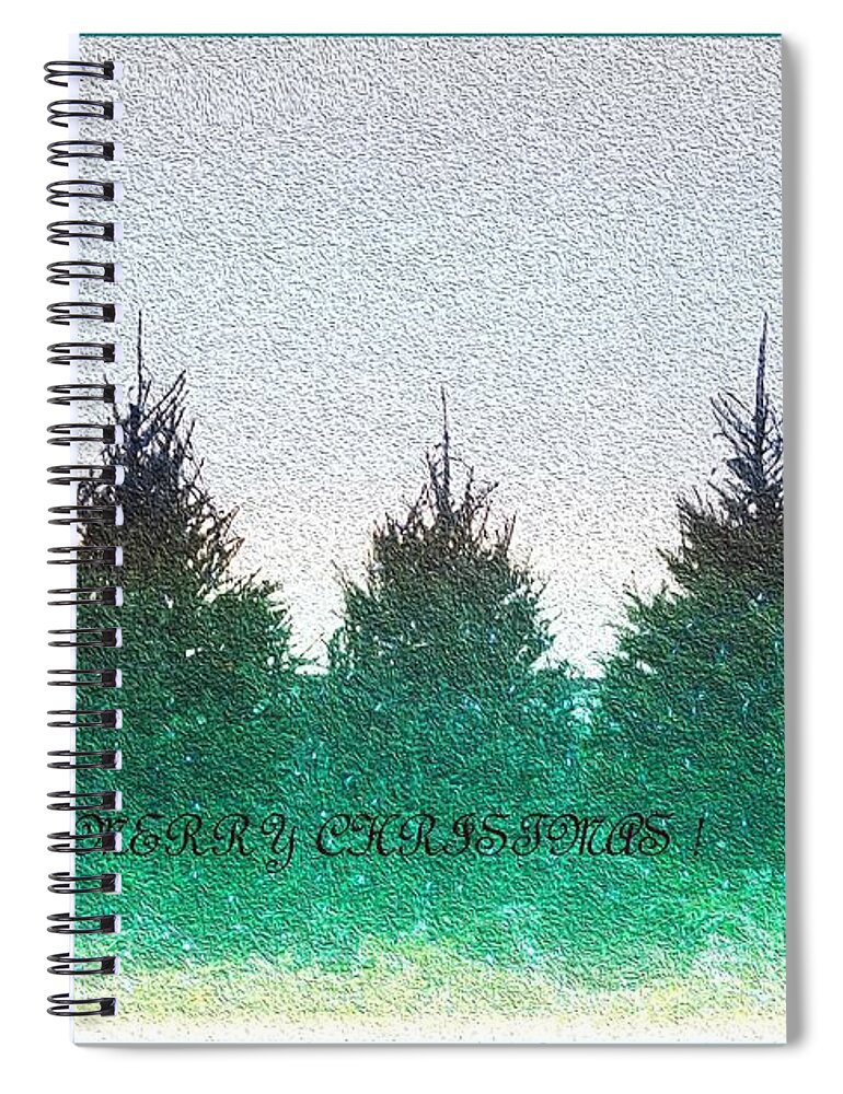Art For Hallaways Spiral Notebook featuring the digital art Christmas Greeting by Sonali Gangane