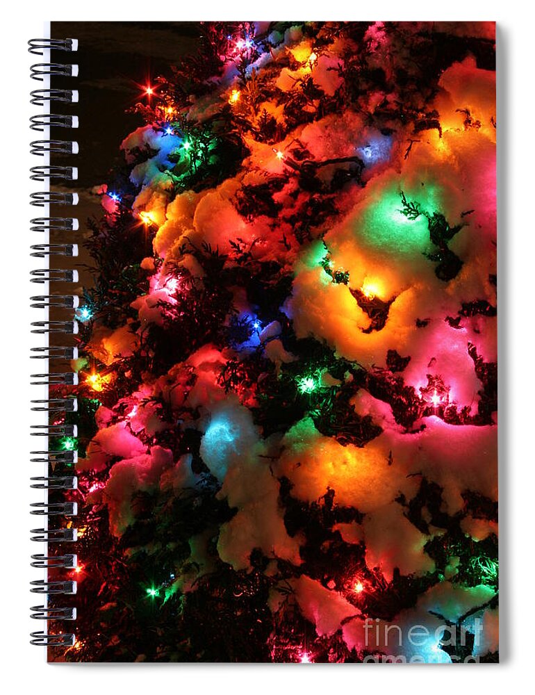 Twas The Night Before Christmas Spiral Notebook featuring the photograph Christmas Lights ColdPlay by Wayne Moran