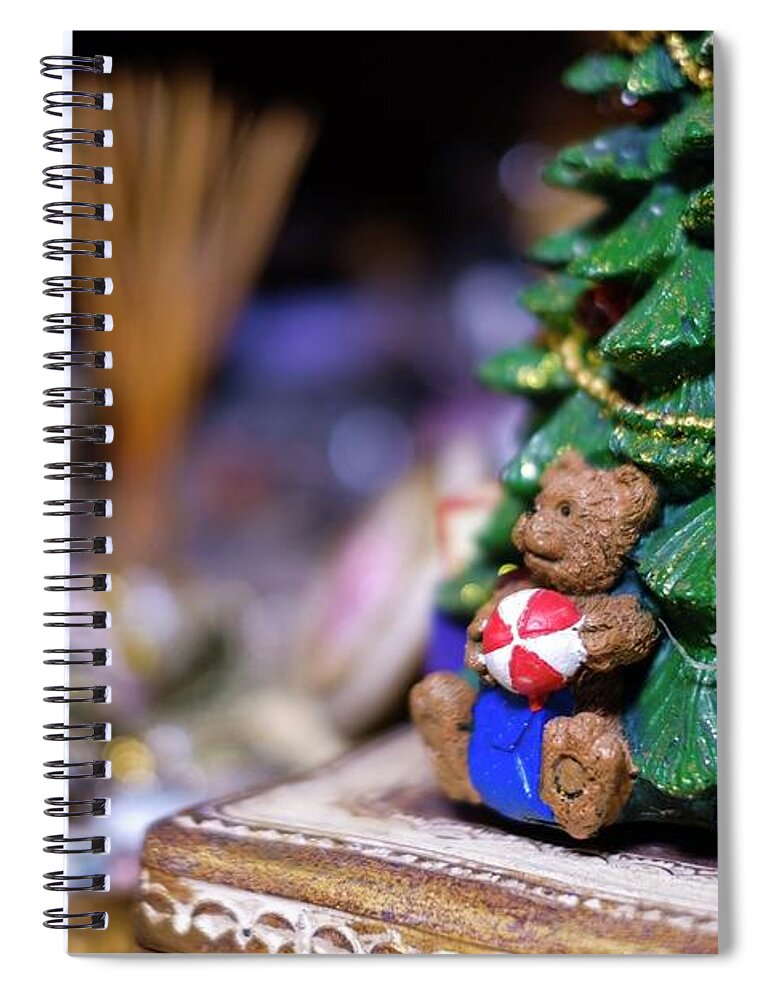 Winter Spiral Notebook featuring the photograph Christmas Tree by Street Fashion News