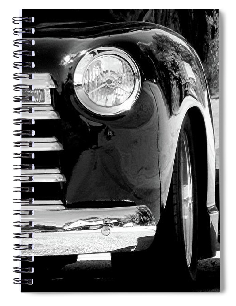 Black And White Spiral Notebook featuring the photograph Chrome by Wild Thing