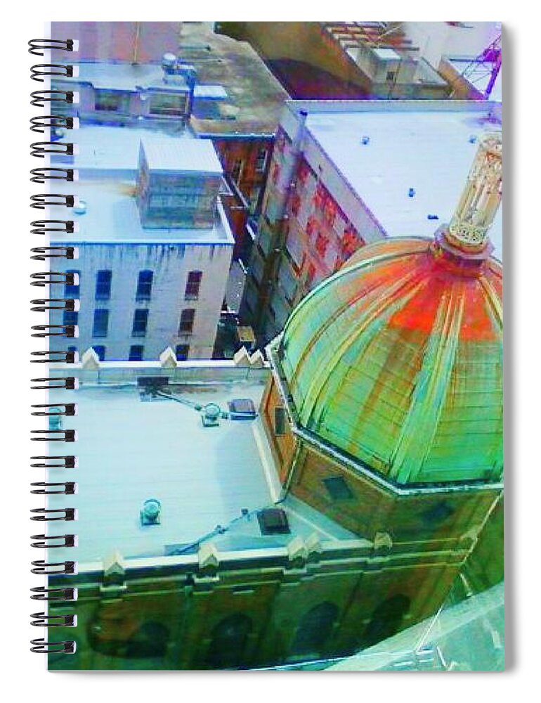 Church Dome Spiral Notebook featuring the photograph Church dome II by Carol Oufnac Mahan