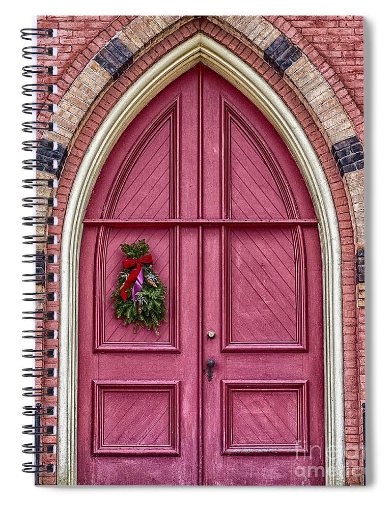 Churches Spiral Notebook featuring the photograph Church Door by Phil Spitze