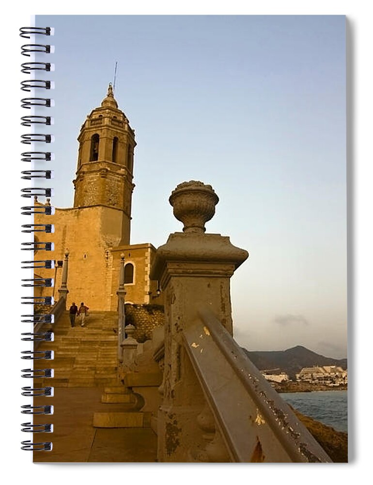 Church Spiral Notebook featuring the photograph Church on the Spanish Rivera by Sven Brogren