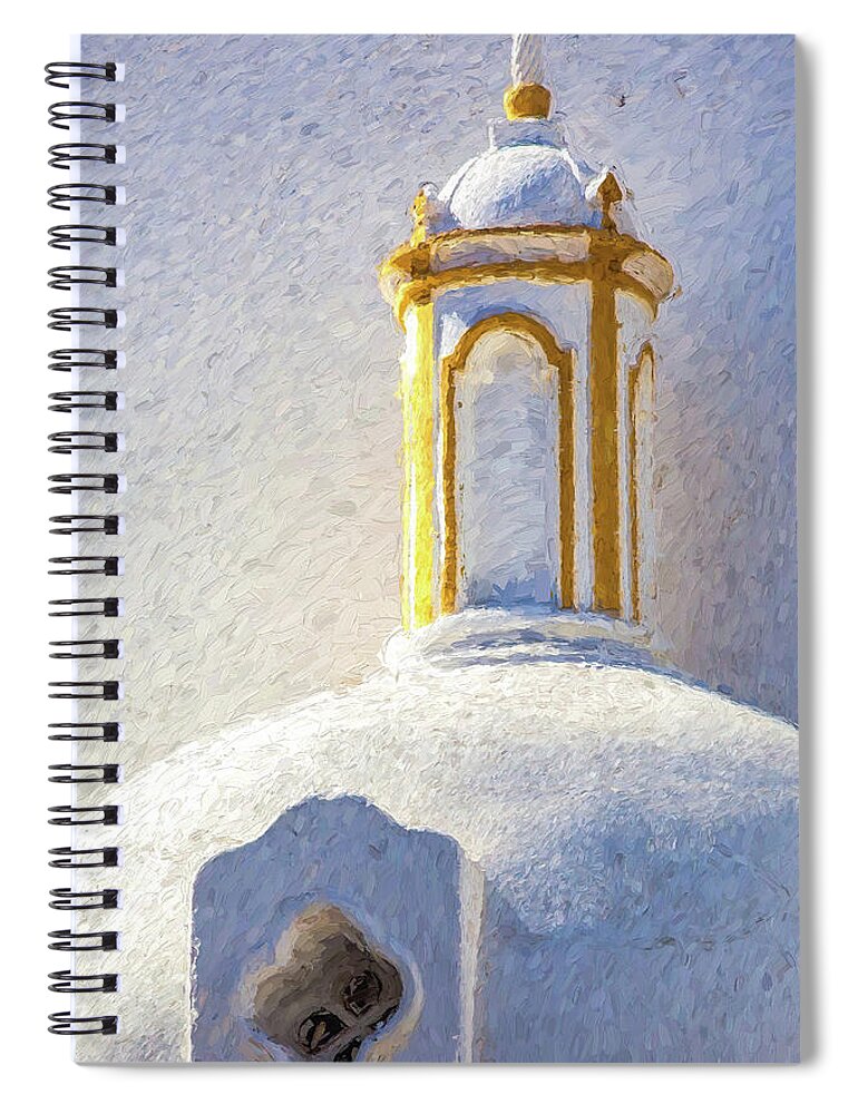 Easter Spiral Notebook featuring the photograph Church Steeple of Portugal by David Letts