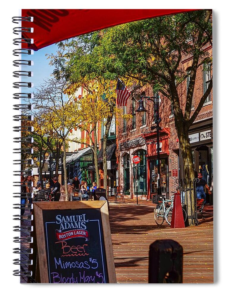  Spiral Notebook featuring the photograph Church Street Marketplace by Kendall McKernon