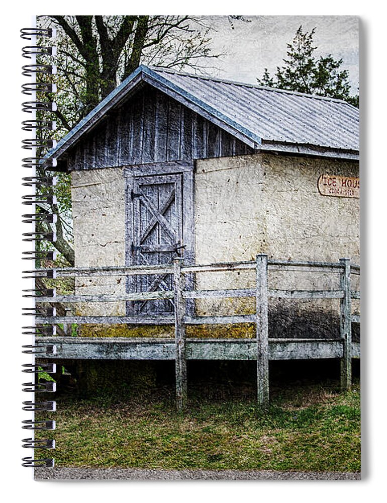 2d Spiral Notebook featuring the photograph Circa 1910 Ice House by Brian Wallace