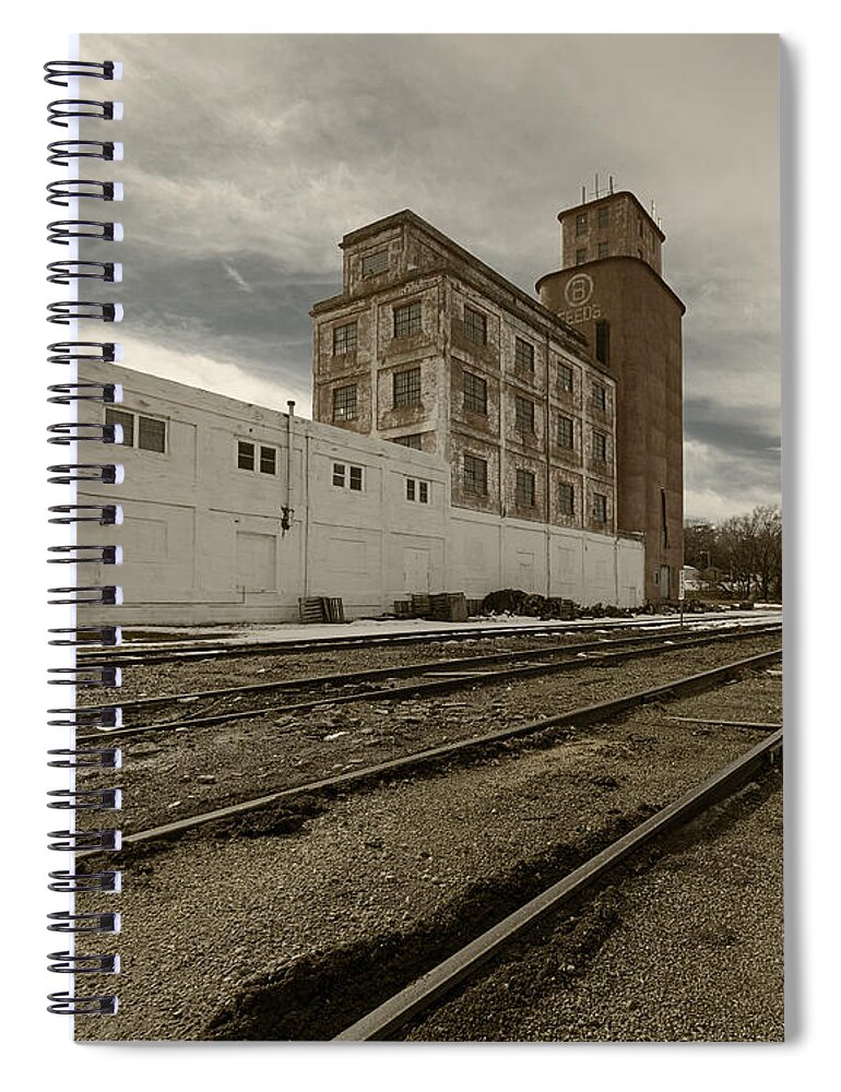 Circle B Feeds Spiral Notebook featuring the photograph Circle B Feeds Concordia Kansas by Art Whitton