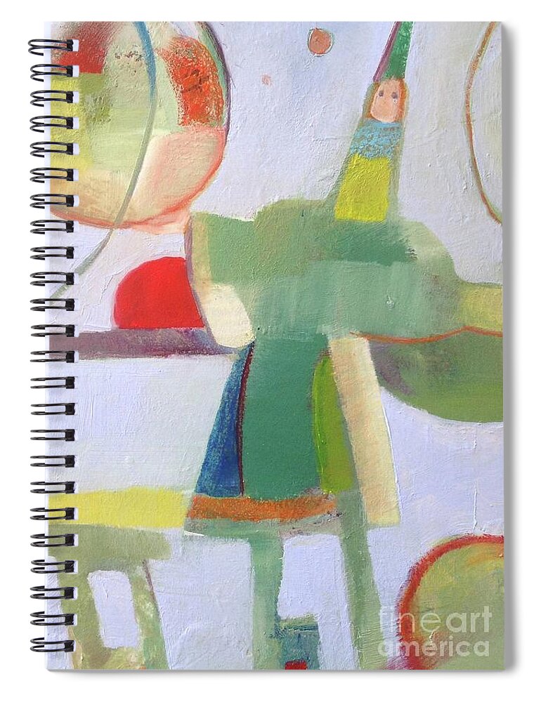 Circus Spiral Notebook featuring the painting Circus Act by Michelle Abrams
