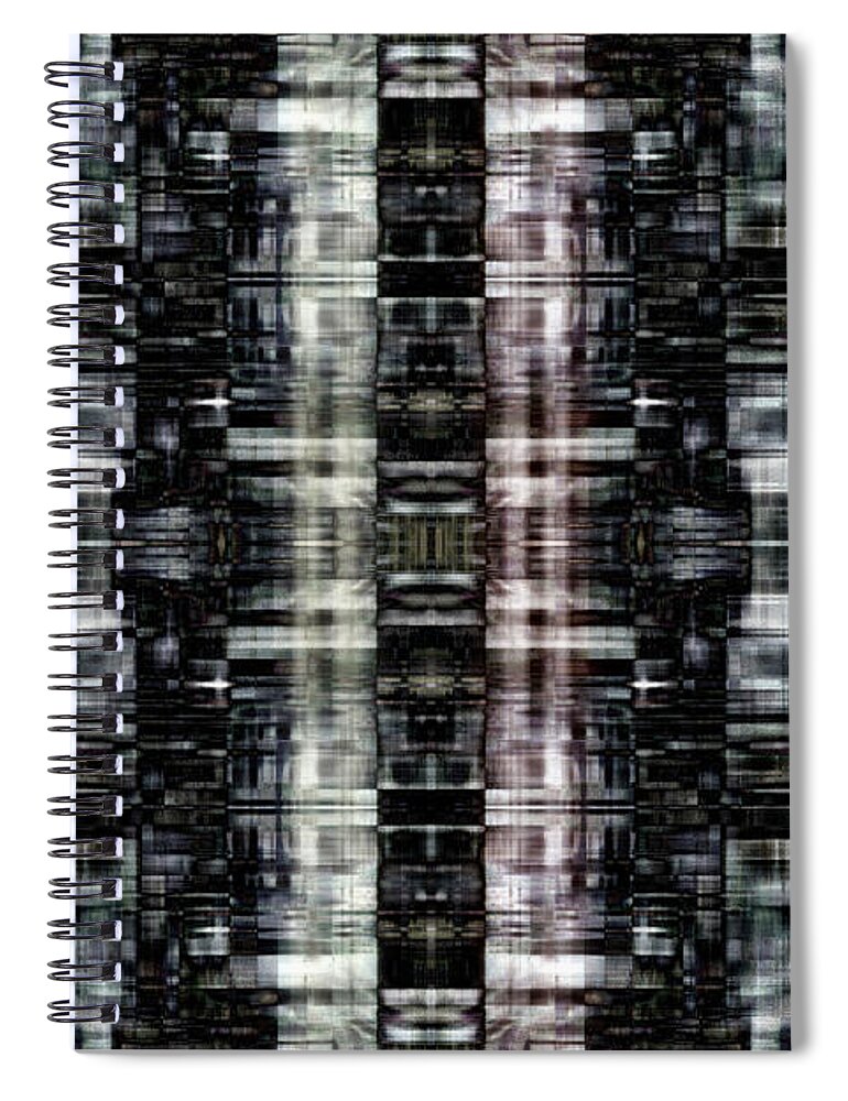 Lights Spiral Notebook featuring the digital art City at night by Steve Ball