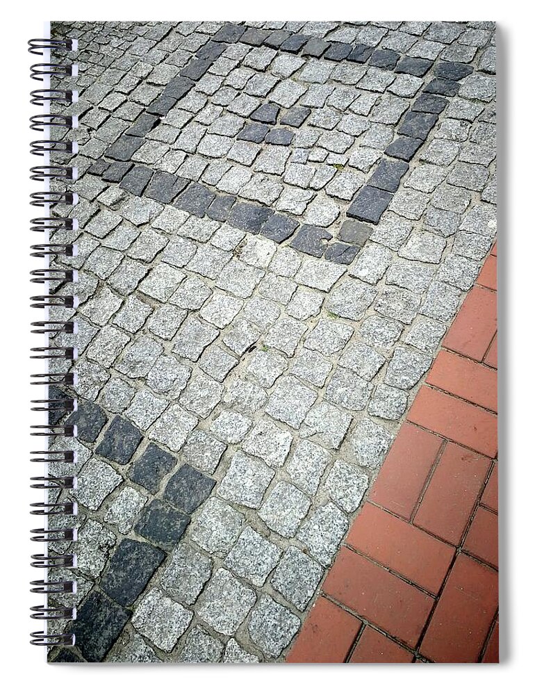 City Spiral Notebook featuring the photograph City pavement by Piotr Dulski