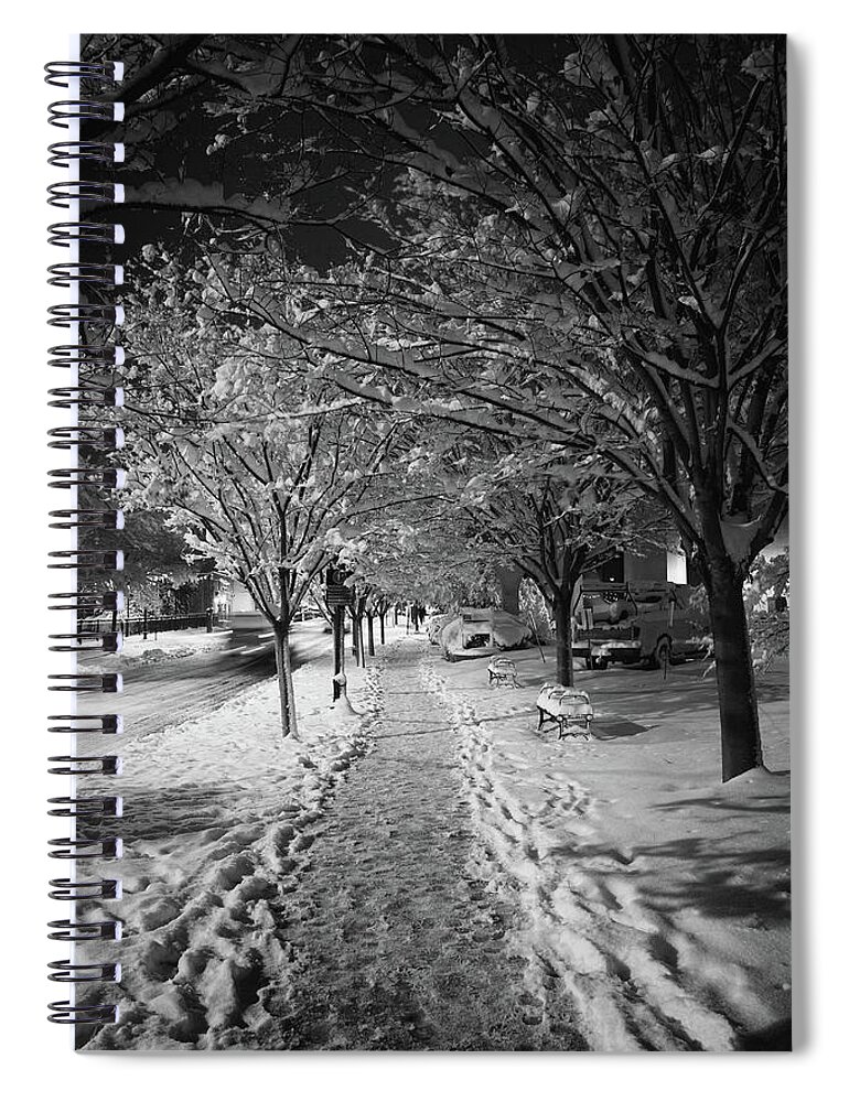 Sidewalk Spiral Notebook featuring the photograph City Sidewalks by Ben Shields