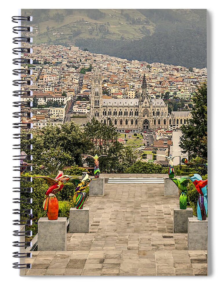 Architecture Spiral Notebook featuring the photograph Hummingbird Lane by Maria Coulson