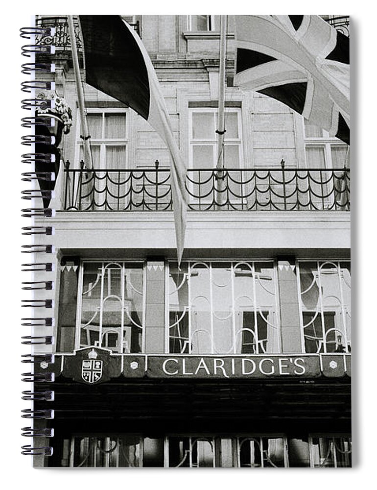 London Spiral Notebook featuring the photograph Claridge's Hotel by Shaun Higson