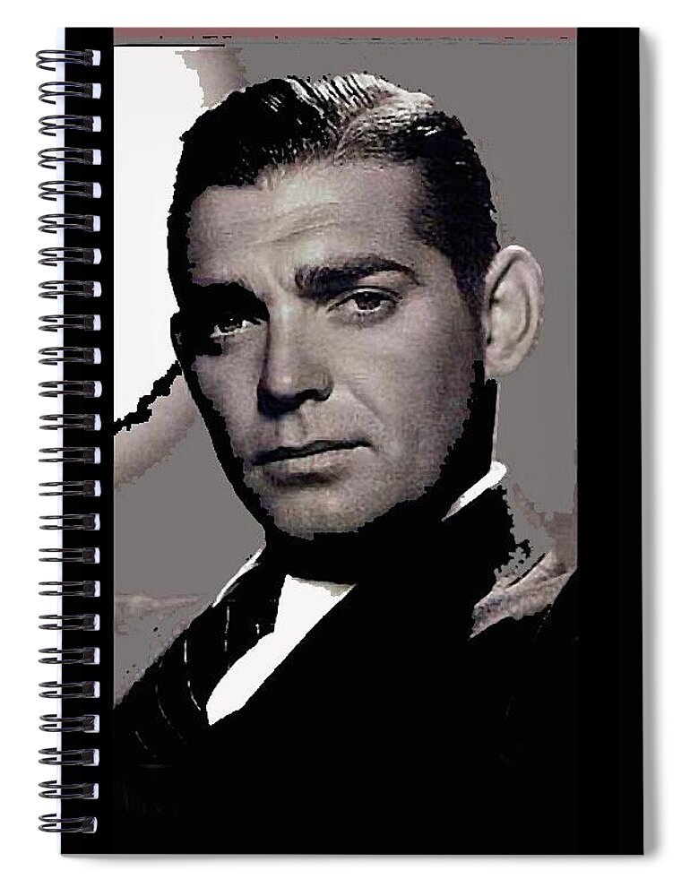 Clark Gable Circa 1932 Color Added 2016 Spiral Notebook featuring the photograph Clark Gable circa 1932 color added 2016 by David Lee Guss
