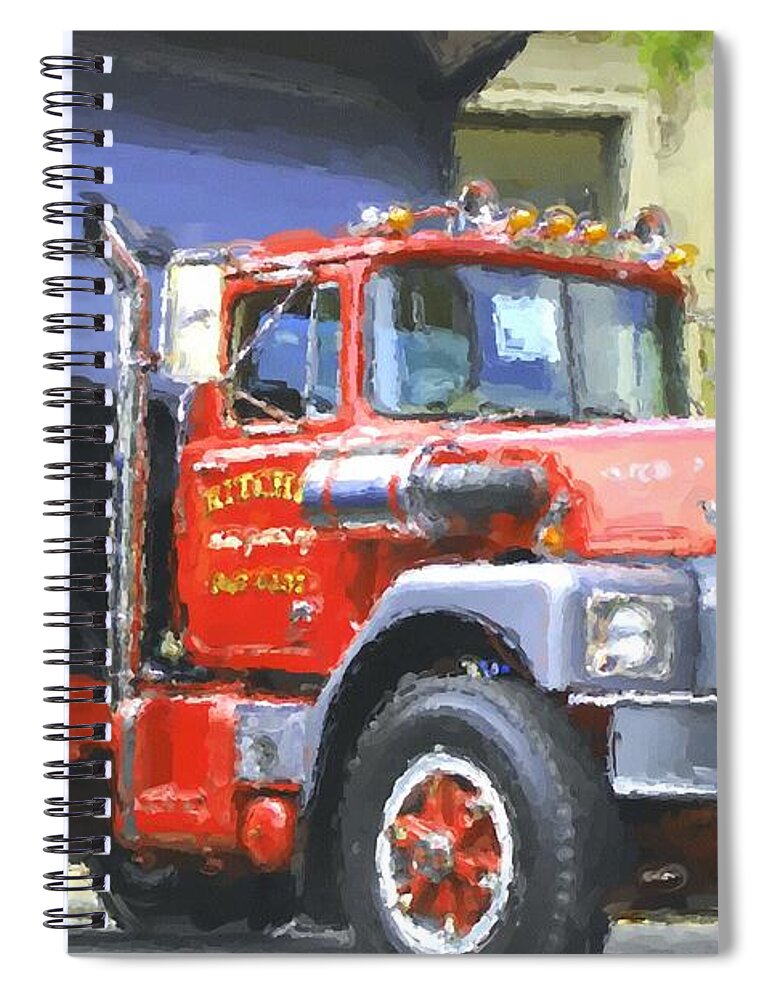 Brockway Spiral Notebook featuring the photograph Classic Brockway Dump Truck by David Lane