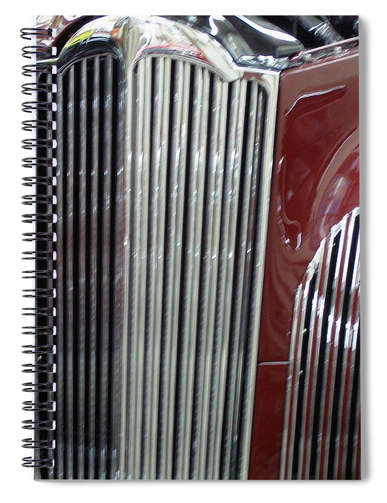 Classic Cars Spiral Notebook featuring the photograph Classic Grille by Alan Johnson