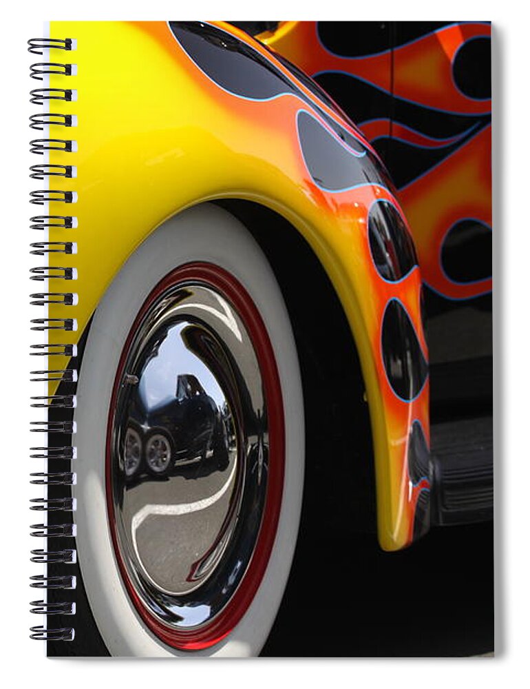 Flames Spiral Notebook featuring the photograph Classic Yellow Flames by Jeff Floyd CA