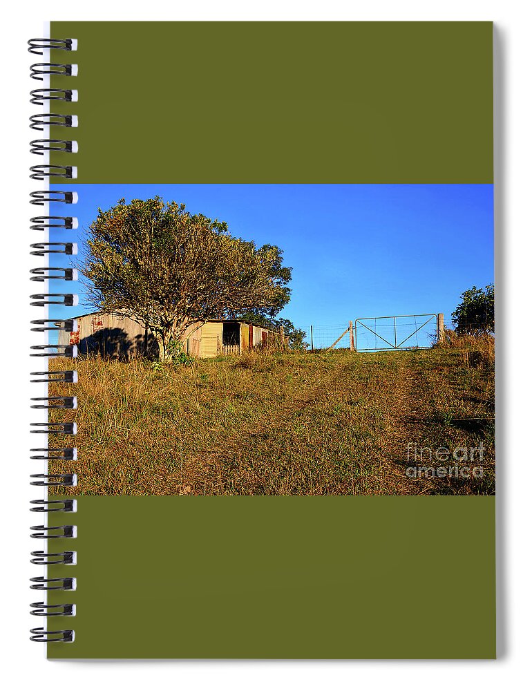 Clear Day At The Farm Spiral Notebook featuring the photograph Clear Day at the Farm by Kaye Menner by Kaye Menner