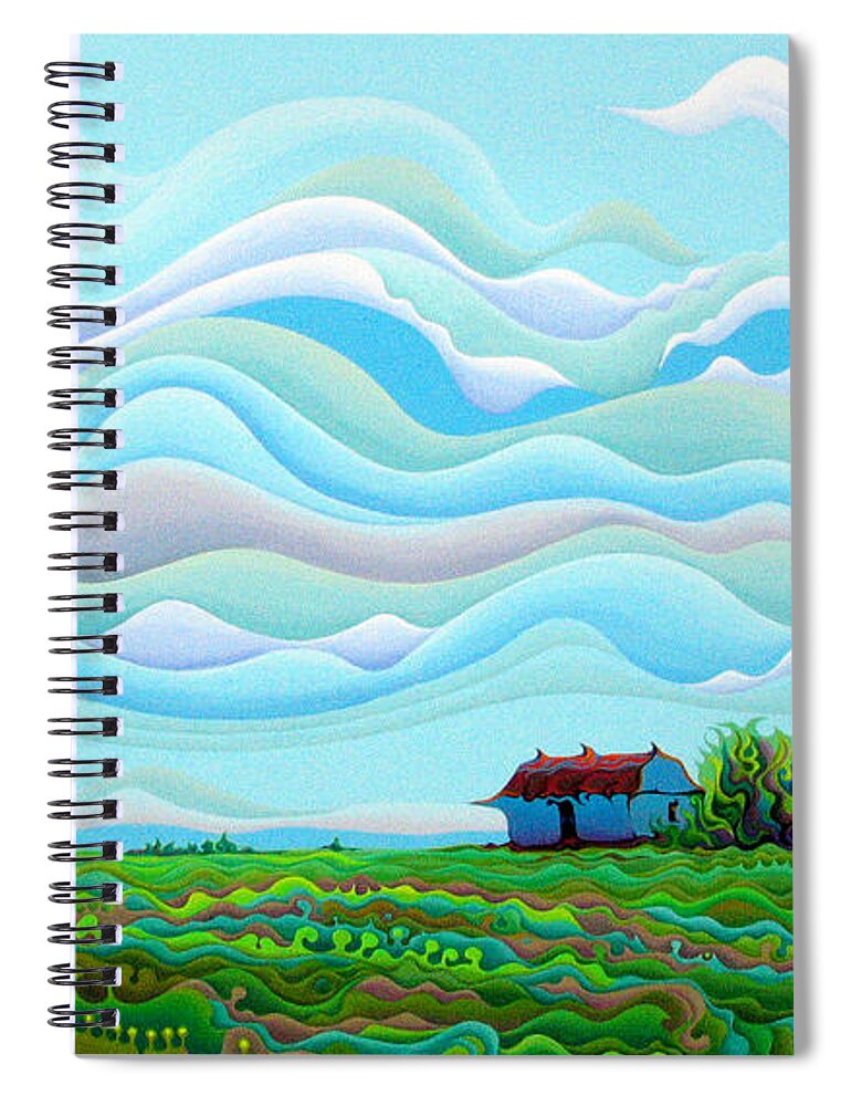 Clearing Spiral Notebook featuring the painting Clearing Sky Frivolution by Amy Ferrari
