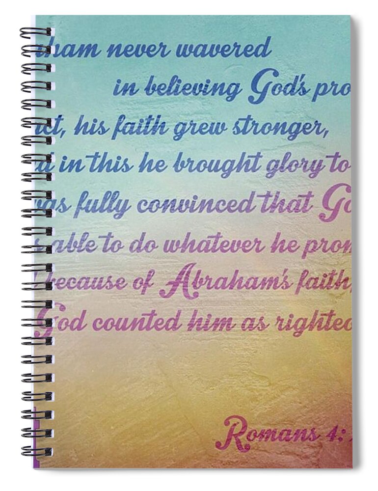 Deadtolife Spiral Notebook featuring the photograph Clearly, God’s Promise To Give The by LIFT Women's Ministry designs --by Julie Hurttgam
