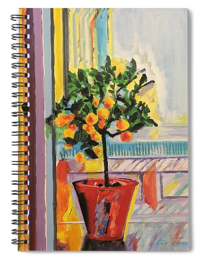 Clementine Spiral Notebook featuring the painting Clementine by Stan Tenney