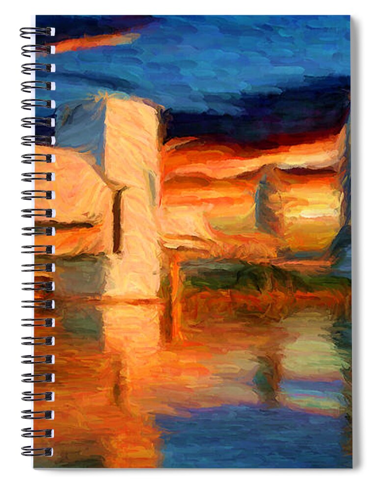 Cleveland Spiral Notebook featuring the digital art Cleveland 1 by Caito Junqueira