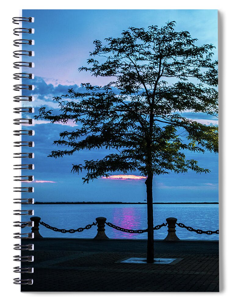 Cleveland Spiral Notebook featuring the photograph Cleveland Blues by Stewart Helberg