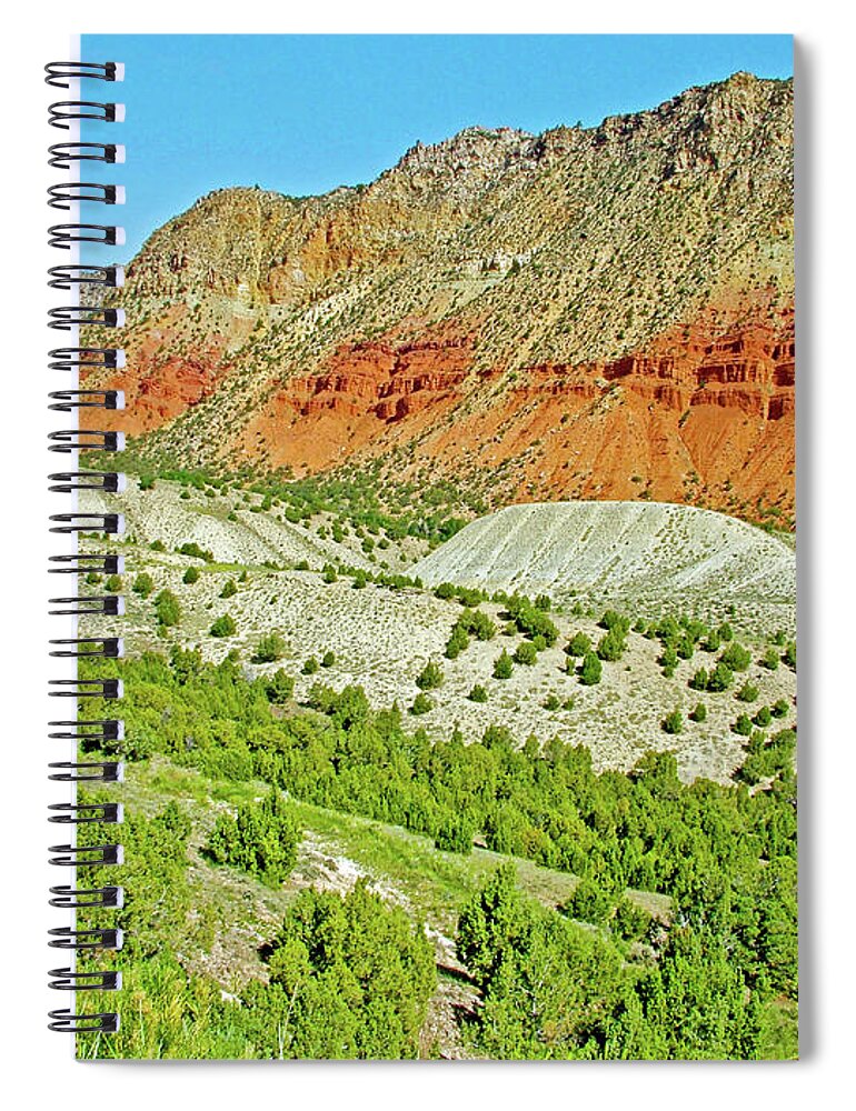 Cliffs In Flaming Gorge National Recreation Area Spiral Notebook featuring the photograph Cliffs in Flaming Gorge National Recreation Area, Utah by Ruth Hager