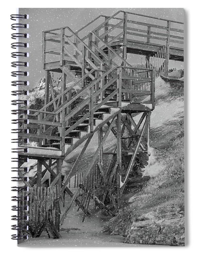 Steps Spiral Notebook featuring the photograph Climbing The Dunes by Cathy Kovarik