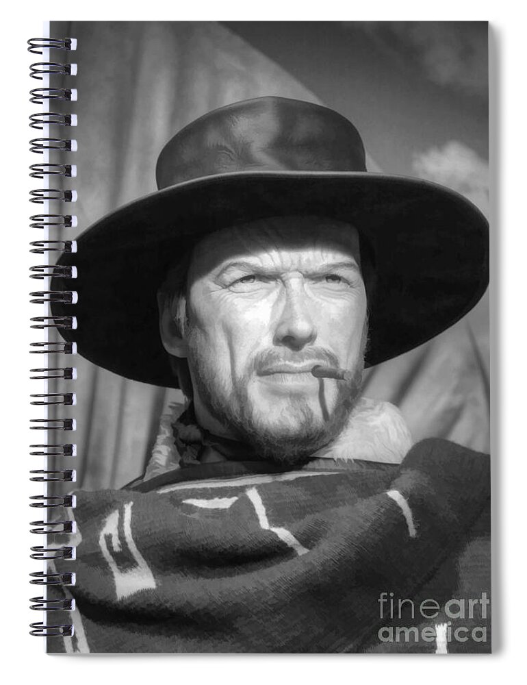 Clint Eastwood Spiral Notebook featuring the photograph Clint Eastwood by Kathy Baccari