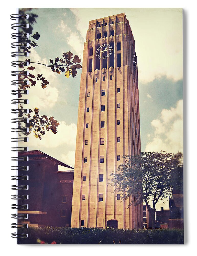 Photo Spiral Notebook featuring the photograph Clock Tower by Phil Perkins