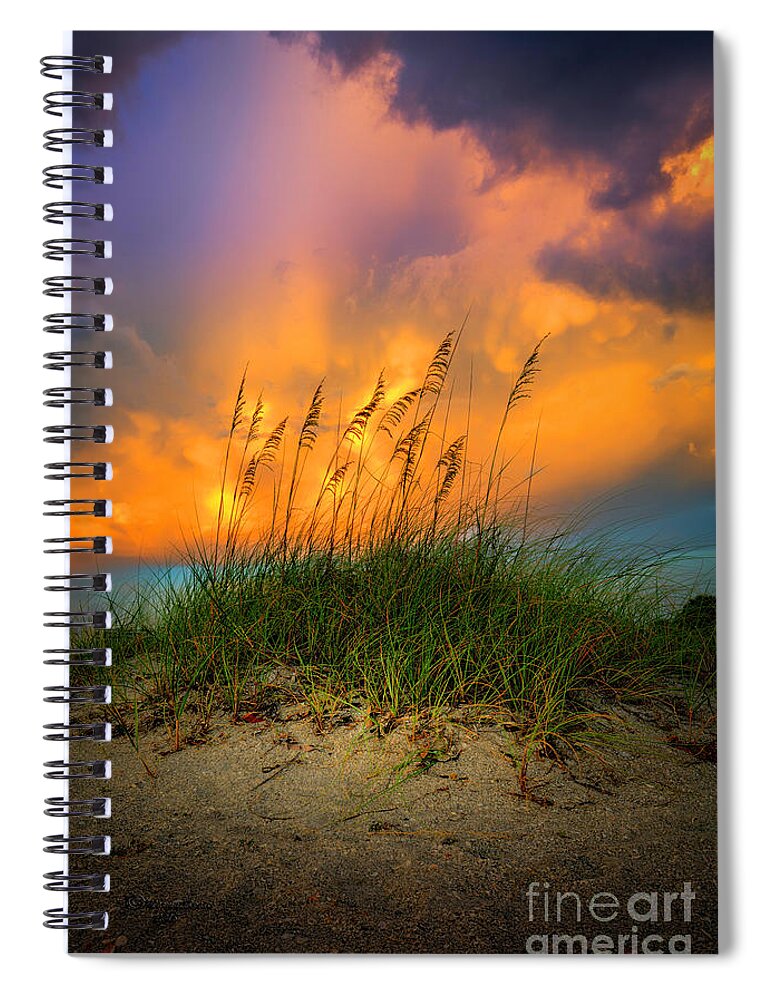 Ocean Spiral Notebook featuring the photograph Cloud Colors by Marvin Spates