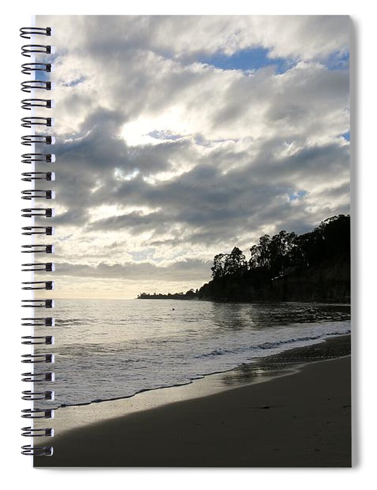 Beach Spiral Notebook featuring the photograph Clouds at the Beach by Christy Pooschke