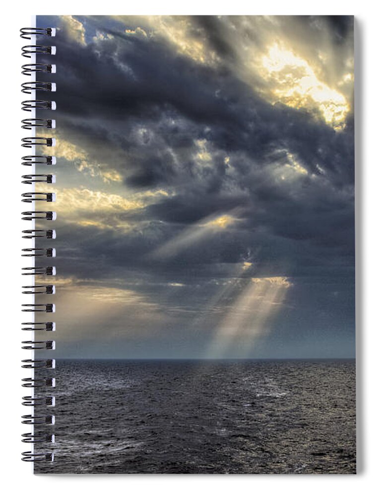 Abstract Spiral Notebook featuring the photograph Clouds by John Swartz