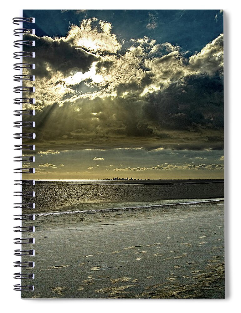 Beach Spiral Notebook featuring the photograph Clouds Over The Bay by Christopher Holmes