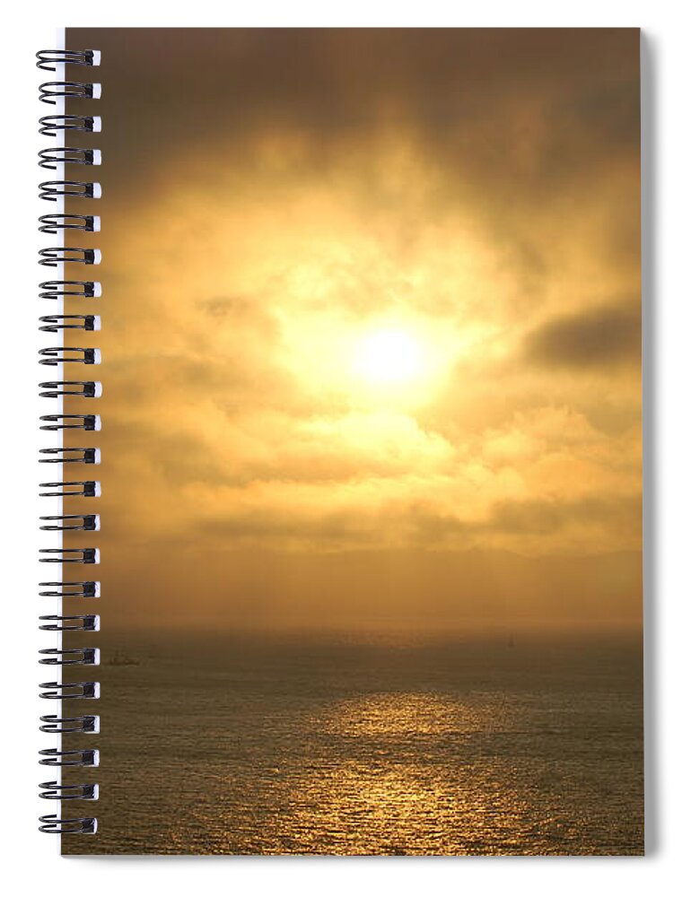 Sun Spiral Notebook featuring the photograph Cloudy and Sunny by Maria Aduke Alabi