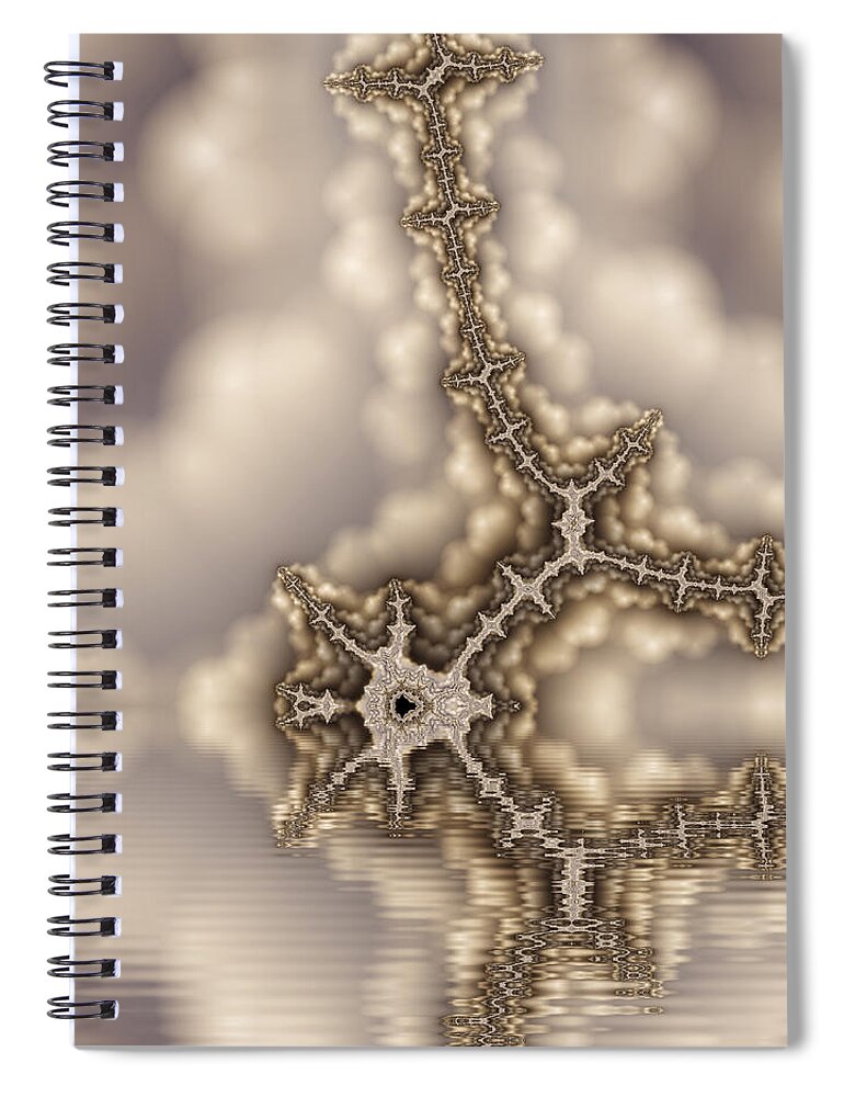 Vic Eberly Spiral Notebook featuring the digital art Cloudy Day by Vic Eberly