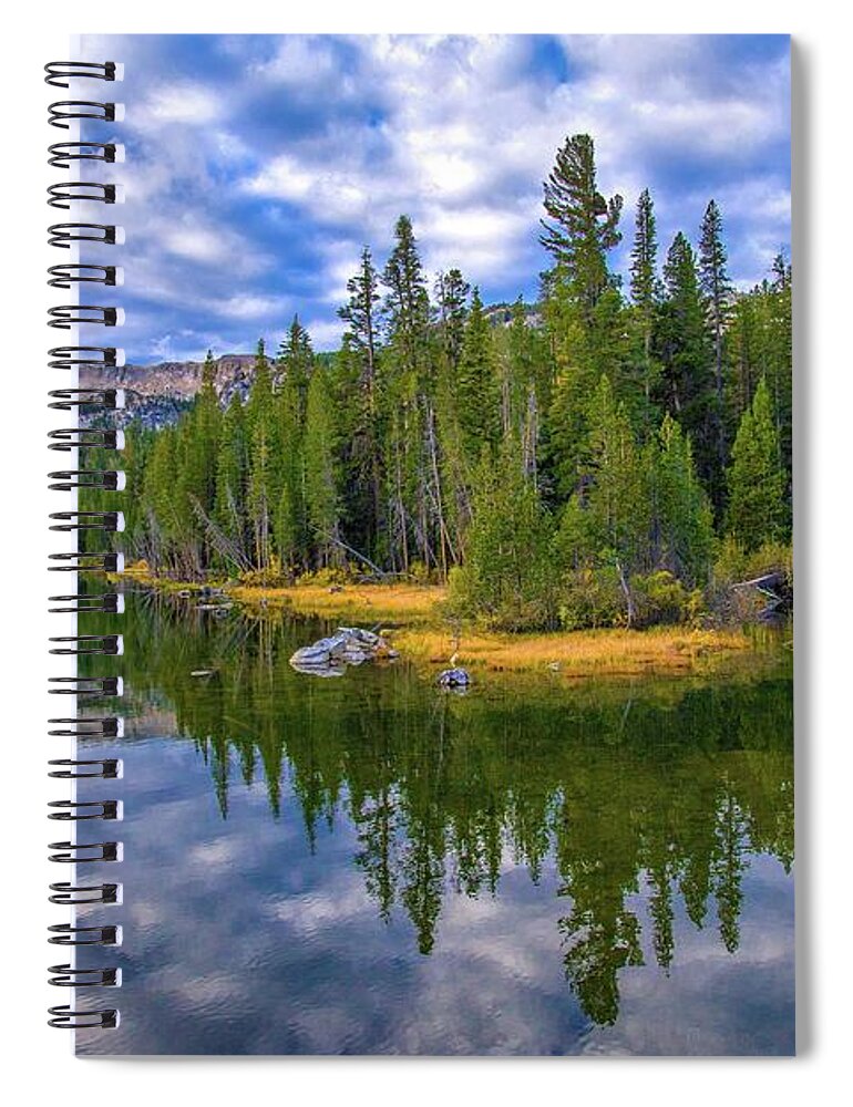 Lake Mamie Spiral Notebook featuring the photograph Cloudy Reflections on Lake Mamie by Lynn Bauer
