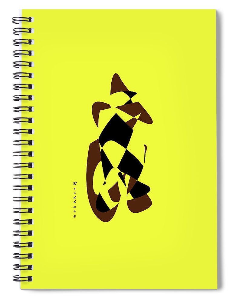 Postmodernism Spiral Notebook featuring the digital art Clown by David Bridburg