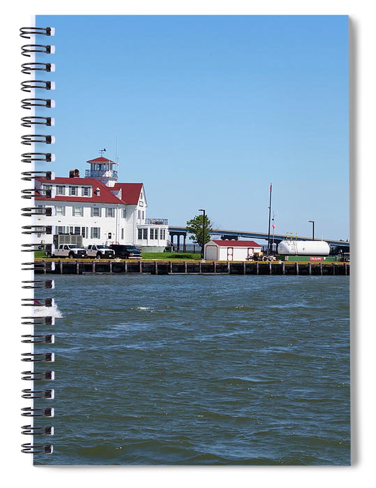 Coast Guard Station Spiral Notebook featuring the photograph Coast Guard Station Atlantic City by Louise Heusinkveld
