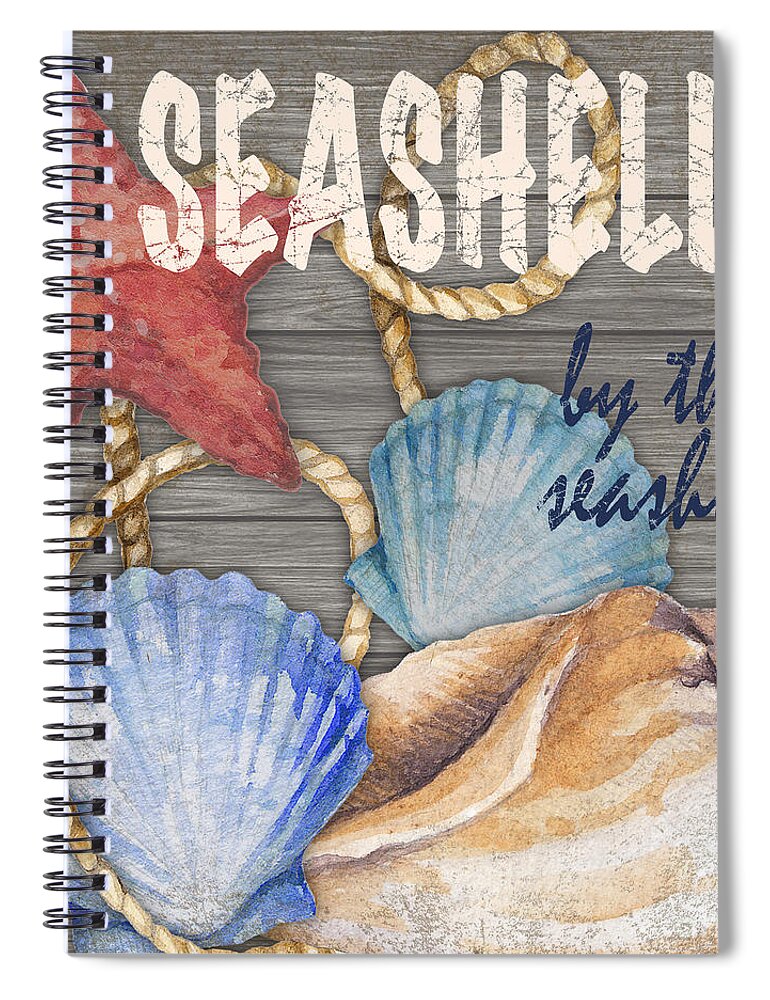 Beach Spiral Notebook featuring the painting Coastal Beach Art-JP3551 by Jean Plout