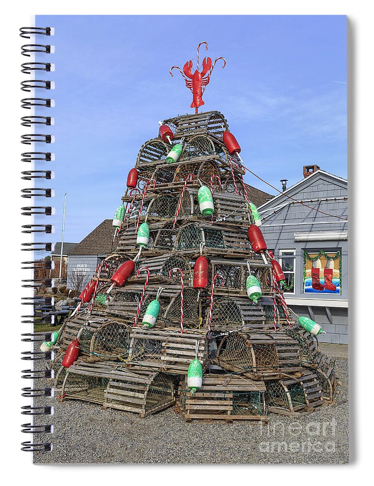 Boat Spiral Notebook featuring the photograph Coastal Maine Christmas Tree by Edward Fielding