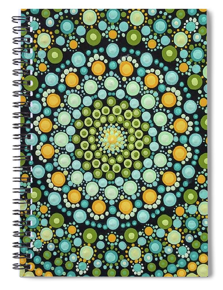 Acrylic Spiral Notebook featuring the painting Coastal Point by Kathy Sheeran