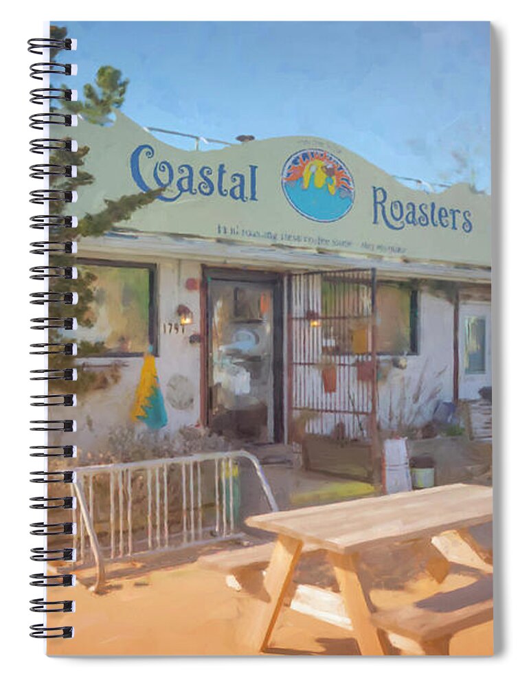 Landscape Spiral Notebook featuring the painting Coastal Roasters by Bill McEntee