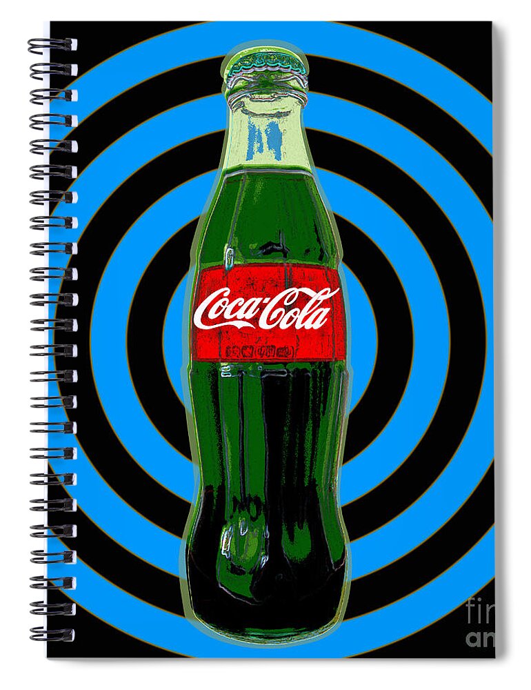 Coca Cola Spiral Notebook featuring the digital art Coca cola Pop Art by Jean luc Comperat