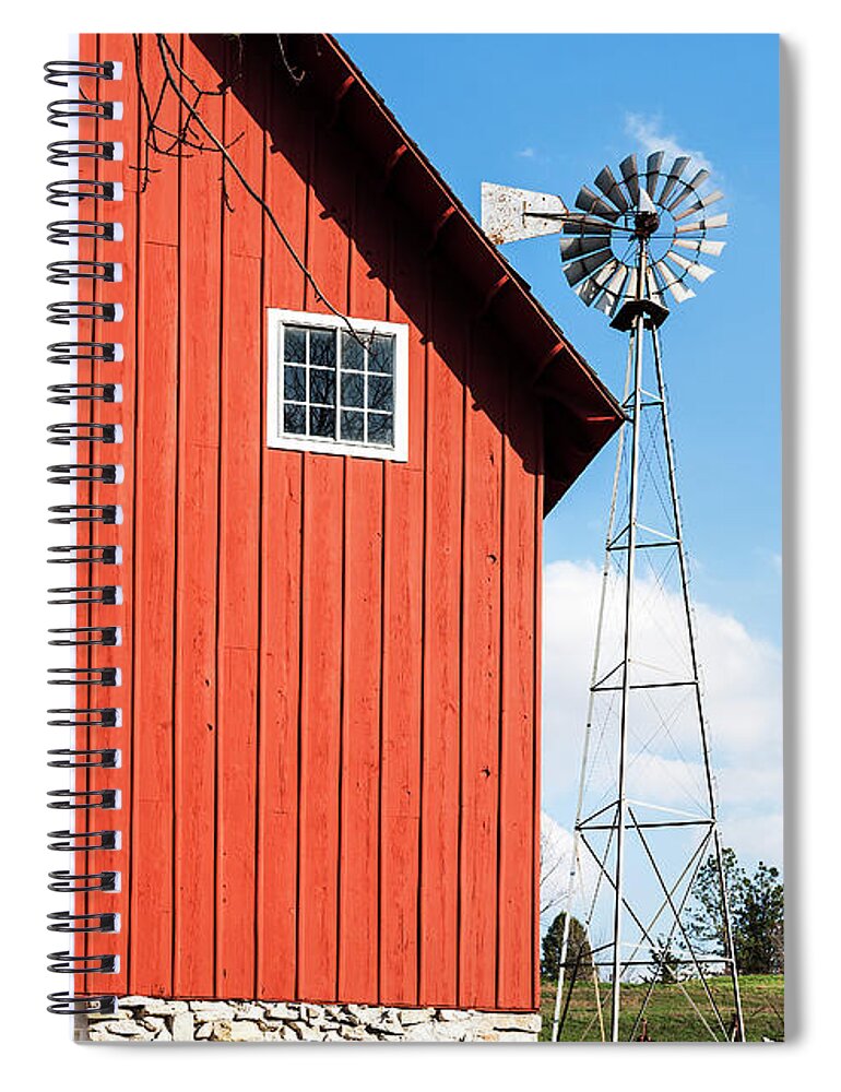 Barns Spiral Notebook featuring the photograph Coddington Barn 1905 by Ed Peterson