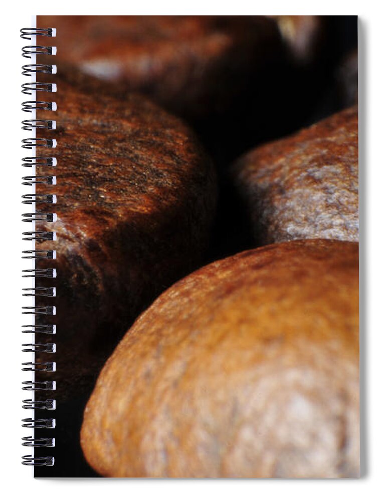 Coffee Beans Spiral Notebook featuring the photograph Coffee Beans by Robert WK Clark