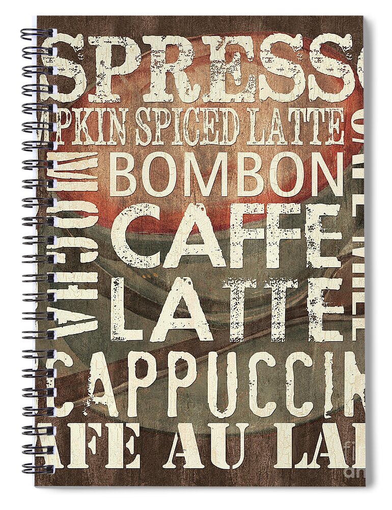 Coffee Spiral Notebook featuring the painting Coffee of the Day 2 by Debbie DeWitt