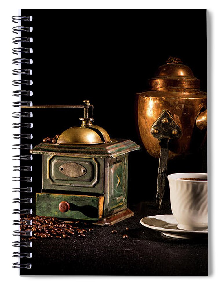 Coffee-time Spiral Notebook featuring the photograph Coffee-time by Torbjorn Swenelius